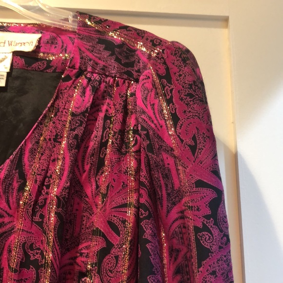 Richard Warren vintage SILK blouse  size 12 - Picture 7 of 14